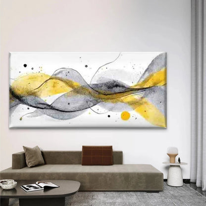 Multicolor Abstract Fluid Lines Wall Art Canvas Office Home Room Framed 120x60cm