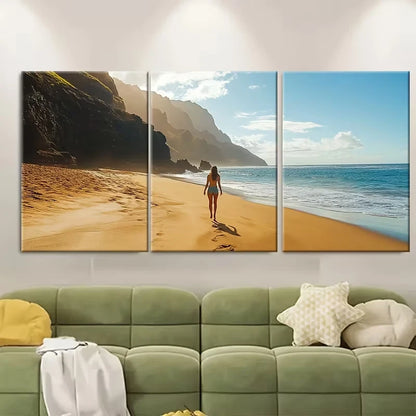 3pcs Na Pali Coast Travel Print Metal Print Ready to Hang Art