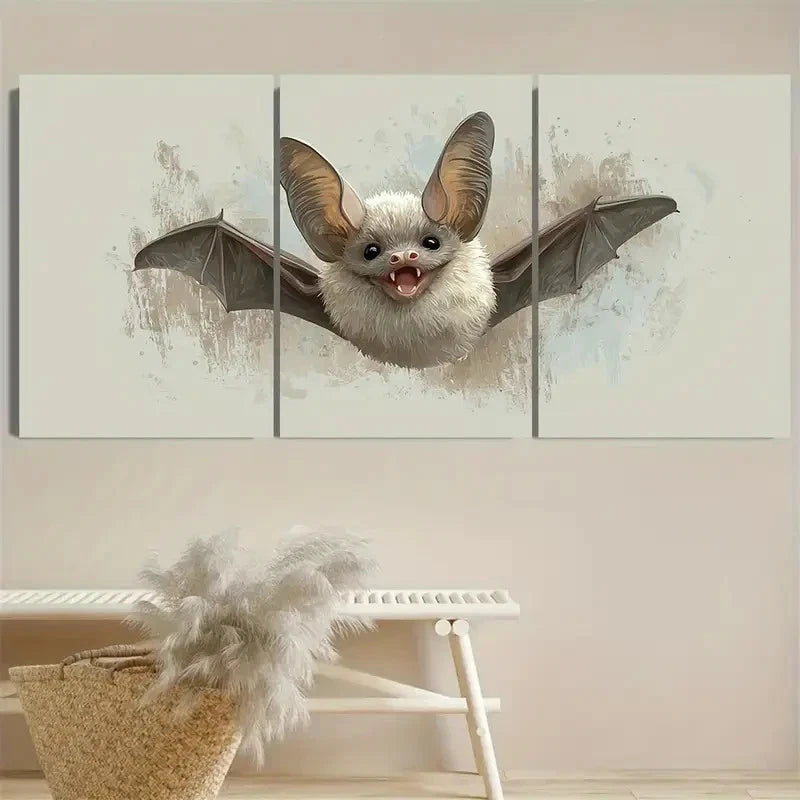 3pcs Farm Style, sucker for puns funny bat puns Wall Art Set Canvas Framed 40x60cm - High Quality Print 100% Australian Made Wall Canvas Ready to Hang - Bella Home Decor