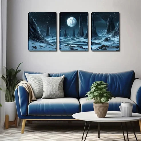3pcs Realistic Rocky Landscape Wall Art Canvas Unframed - High Quality Print 100% Australian Made Wall Canvas