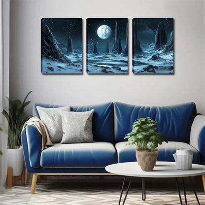 3pcs Realistic Rocky Landscape Wall Art Canvas Unframed - High Quality Print 100% Australian Made Wall Canvas