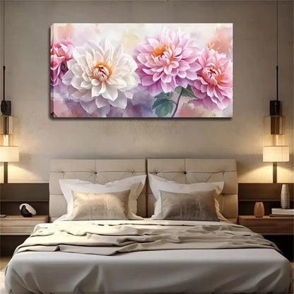 Dense Petals Floral Modern Wall Art Canvas Office Home Room Framed 120x60cm - Bella Home Decor