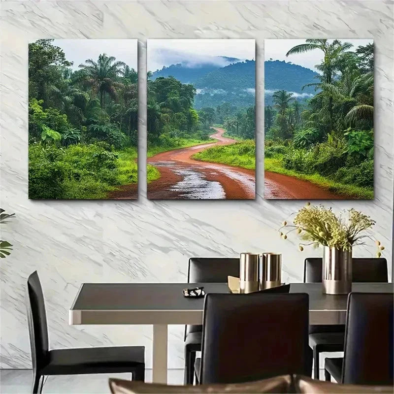 3pcs Adventure Cultural Cameroon Perfect Wall Art Set Canvas Framed 50x70cm - High Quality Print 100% Australian Made Wall Canvas Ready to Hang - Bella Home Decor