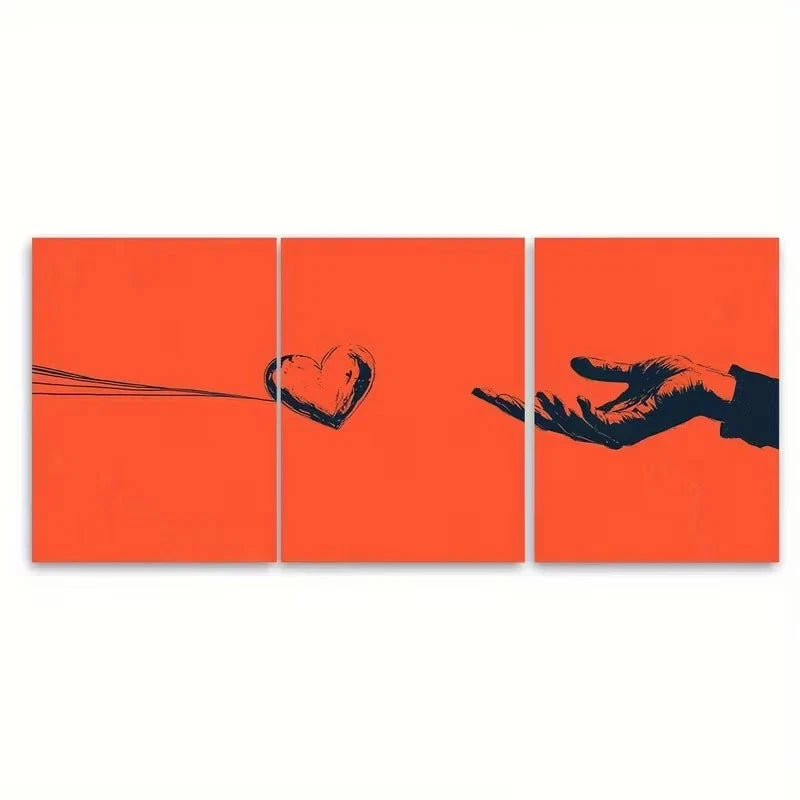 3pcs Fragile Handle with Care Wall Art Set Canvas Framed 60x90cm - High Quality Print 100% Australian Made Wall Canvas Ready to Hang - Bella Home Decor
