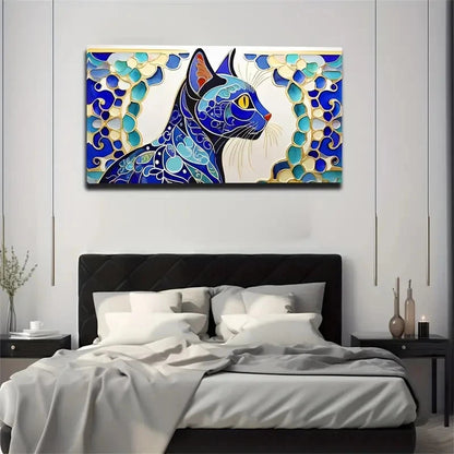 A Cat's Side Face Wall Art Canvas Office Home Room Framed 120x60cm