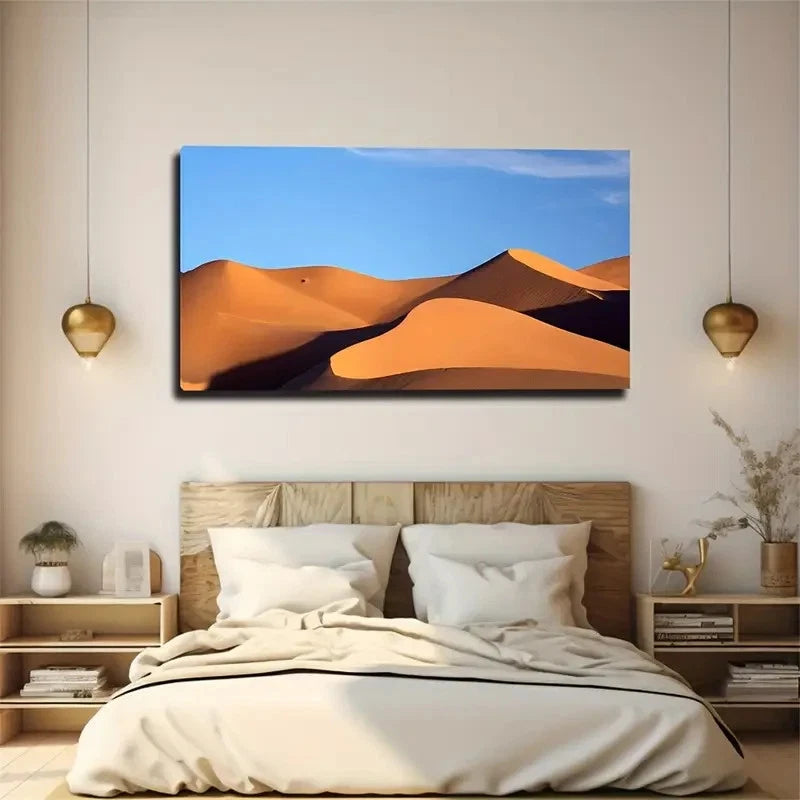 Vibrant Desert Landscape Sand Wall Art Canvas Office Home Room Framed 120x60cm