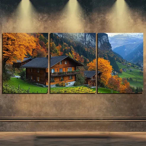 3pcs Vibrant Mountain & Forest Scenery Perfect Wall Art Set Canvas Unframed - High Quality Print 100% Australian Made Wall Canvas