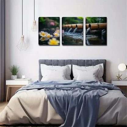 3pcs Quiet Natural Scene Elegant Style Wall Art Canvas Unframed - High Quality Print 100% Australian Made Wall Canvas