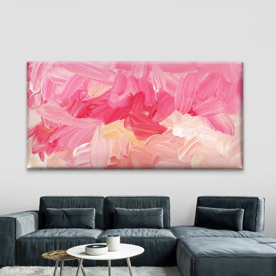 Abstract Colorful Brush Strokes Wall Art Canvas Office Home Room Framed 120x60cm