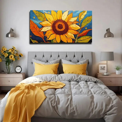 Super Large Sunflower Wall Art Canvas Office Home Room Framed 120x60cm