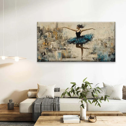 Ballerina Dancer Wall Art Canvas Office Home Room Framed 120x60cm