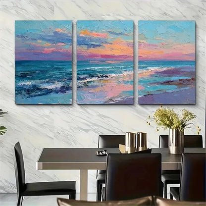 3pcs Vintage Ukrainian Impressionist Perfect Wall Art Set Canvas Framed 50x70cm - High Quality Print 100% Australian Made Wall Canvas Ready to Hang