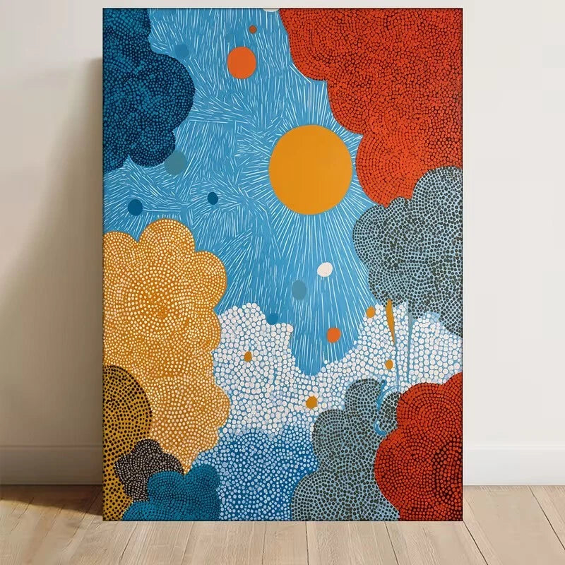 Japanese Yayoi Kusama Art Abstract 60x90cm Metal Print Ready to Hang