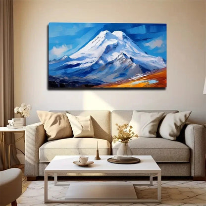 Winter Snow Mountain Landscape Wall Art Canvas Office Home Room Framed 120x60cm