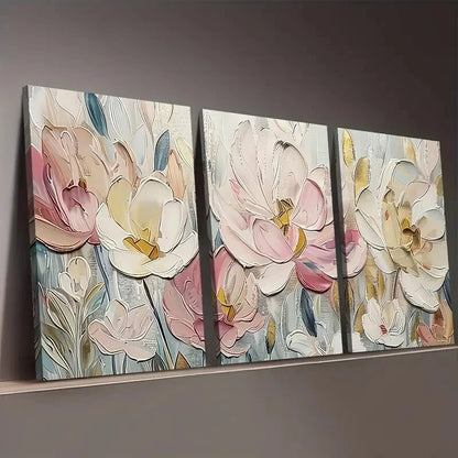 3pcs Artistic Floral Abstract Landscape Perfect Wall Art Set Canvas Framed 40x60cm - High Quality Print 100% Australian Made Wall Canvas Ready to Hang - Bella Home Decor
