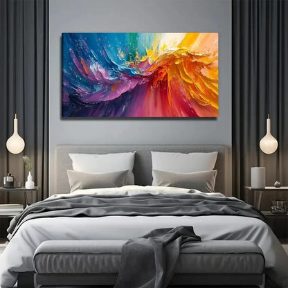 Color Acrylic Paint Wall Art Canvas Office Home Room Framed 120x60cm