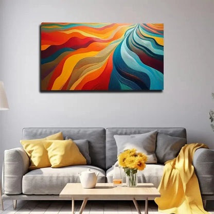 Large Abstract River Wall Art Canvas Office Home Room Framed 120x60cm