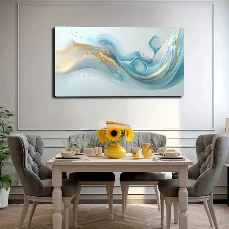 Mainly Composed Of Light Blue Wall Art Canvas Office Home Room Framed 120x60cm - Bella Home Decor