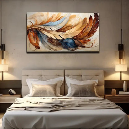 Warm Earthy Tones Nature Wall Art Canvas Office Home Room Framed 120x60cm