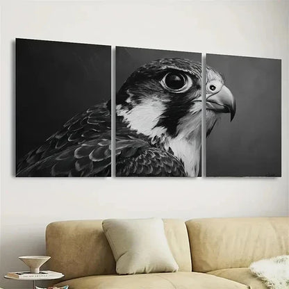 3pcs Bird Falcon, on Canvas, Thick Layers Wall Art Canvas Unframed - High Quality Print 100% Australian Made Wall Canvas - Bella Home Decor
