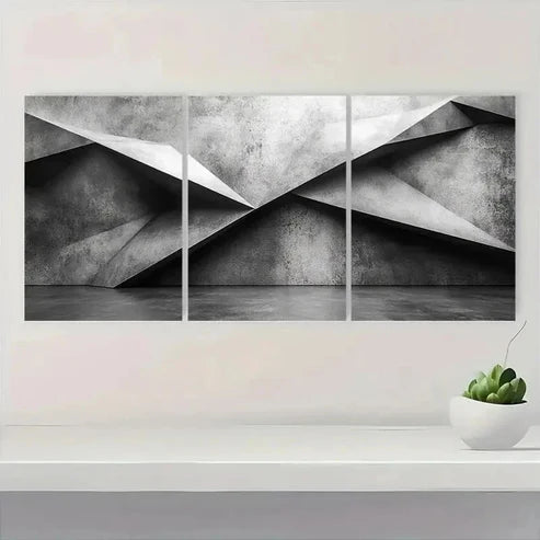 3pcs Elegant Black and White Design Wall Art Canvas Unframed - High Quality Print 100% Australian Made Wall Canvas - Bella Home Decor