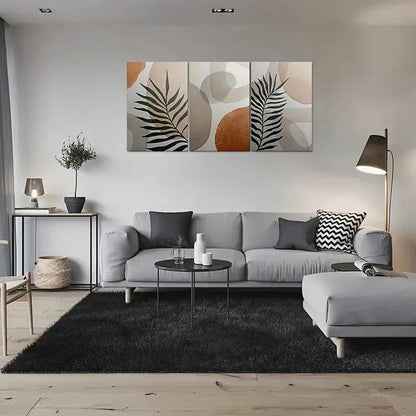 3pcs Minimalist Palm Leaf Botanical Metal Print Ready to Hang Art