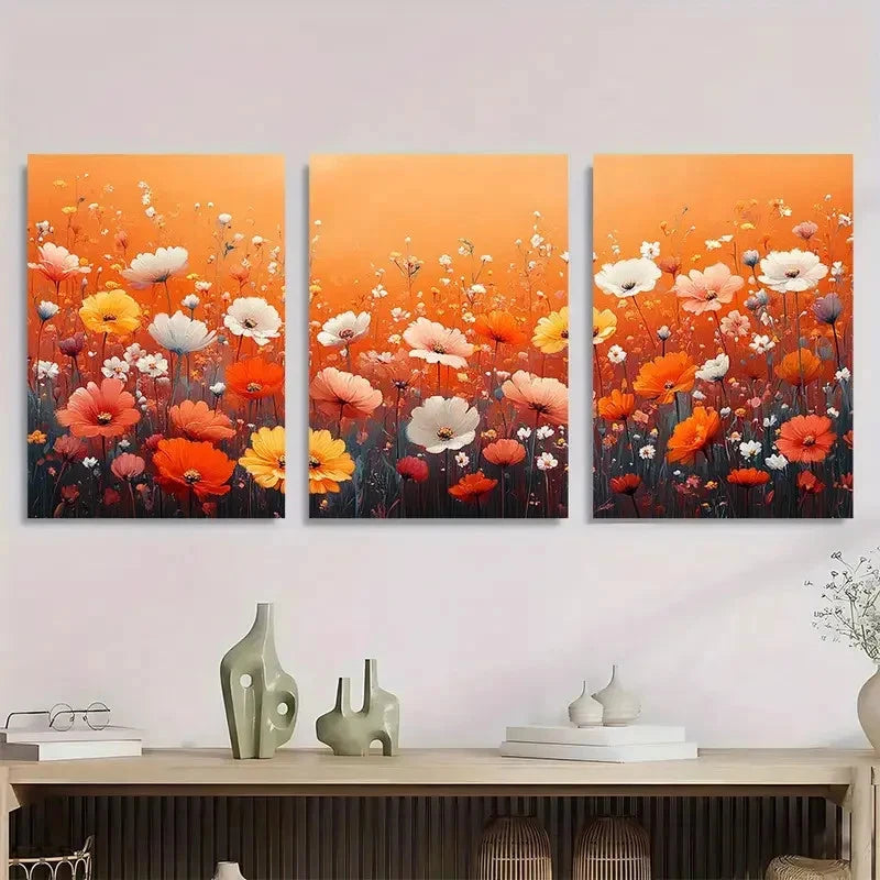 3pcs Abstract Floral Botanical Décor Perfect Wall Art Set Canvas Framed 40x60cm - High Quality Print 100% Australian Made Wall Canvas Ready to Hang - Bella Home Decor