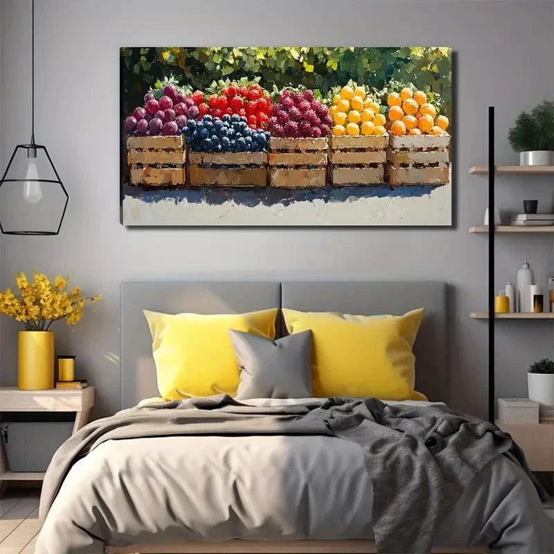 Vibrant Fruit Modern Decor Wall Art Canvas Office Home Room Framed 120x60cm