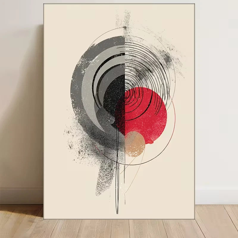 Japanese Minimalist Artwork, Neutral Abstract Metal Print Ready to Hang