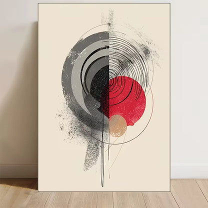 Japanese Minimalist Artwork, Neutral Abstract Metal Print Ready to Hang