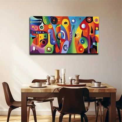 Modern Abstract Color Graphics Wall Art Canvas Office Home Room Framed 120x60cm