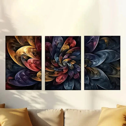 3pcs Colorful Flower with Many Colors Wall Art Canvas Unframed – High Quality Print 100% Australian Made Wall Canvas - Bella Home Decor