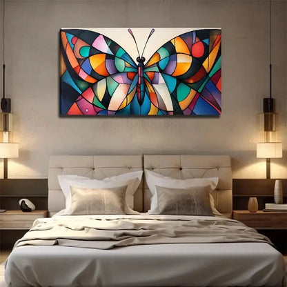 Colorful Butterfly Nature Wall Art Canvas Office Home Room Framed 120x60cm