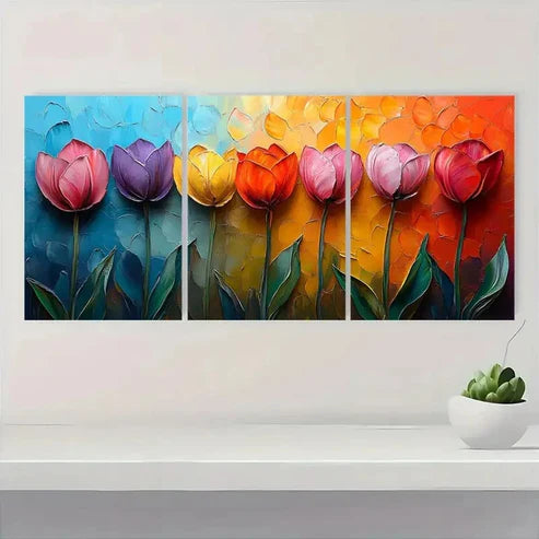 3pcs Spring Weddings & Modern Spaces TU Wall Art Set Canvas Unframed - High Quality Print 100% Australian Made Wall Canvas - Bella Home Decor
