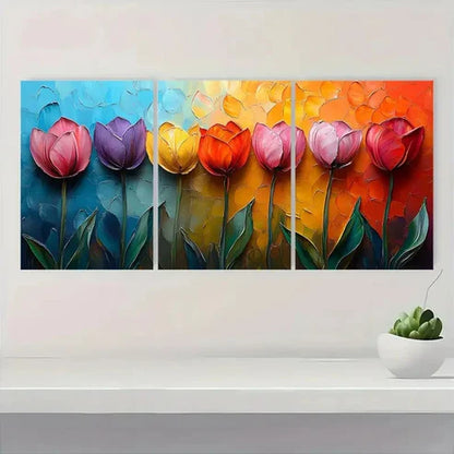 3pcs Spring Weddings & Modern Spaces TU Wall Art Set Canvas Unframed - High Quality Print 100% Australian Made Wall Canvas - Bella Home Decor