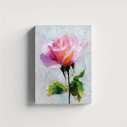 Beautiful ink Rose Oil Pastel Painting 40x60cm Metal Print Ready to Hang