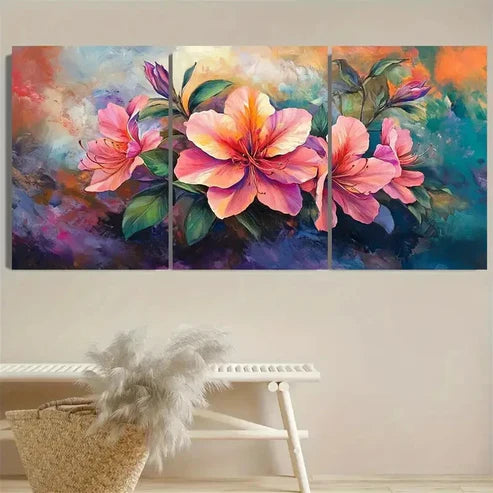 3pcs Colorful Nature-Inspired Wall Art Set Canvas Unframed - High Quality Print 100% Australian Made Wall Canvas - Bella Home Decor