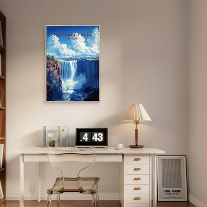 African Victoria Falls Scenic Nature Picture Travel Poster Print Wall Art - Bella Home Decor
