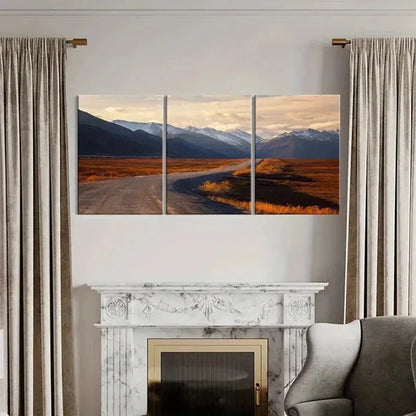 3pcs Vibrant Mountain & Road Landscape Wall Art Canvas Unframed - High Quality Print 100% Australian Made Wall Canvas