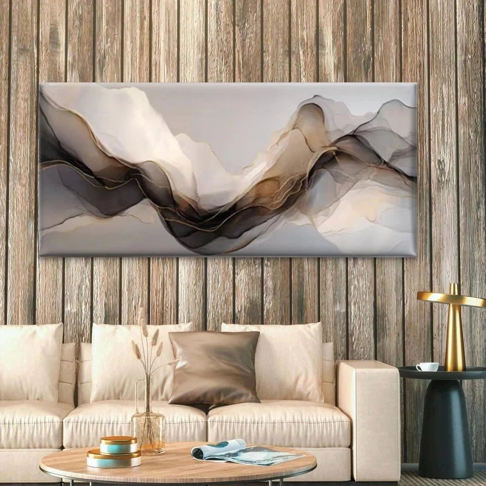 Abstract Marble-like Flowing Wall Art Canvas Office Home Room Framed 120x60cm