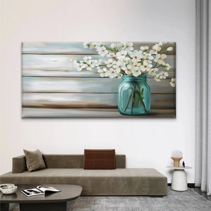 Japanese-Cherry Blossom Wall Art Canvas Office Home Room Framed 120x60cm