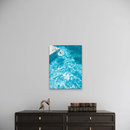 Turquoise Blue Swimming Pool Metal Print Ready to Hang
