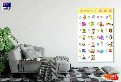 NEW (LAMINATED) Illustration of Animal (61X91CM) Alphabet CHART PICTURE PRINT