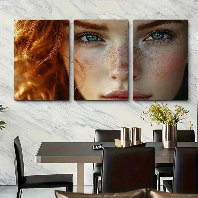 3pcs Carrie Roberts Beauty Girl Perfect Wall Art Set Canvas Framed 50x70cm - High Quality Print 100% Australian Made Wall Canvas Ready to Hang - Bella Home Decor