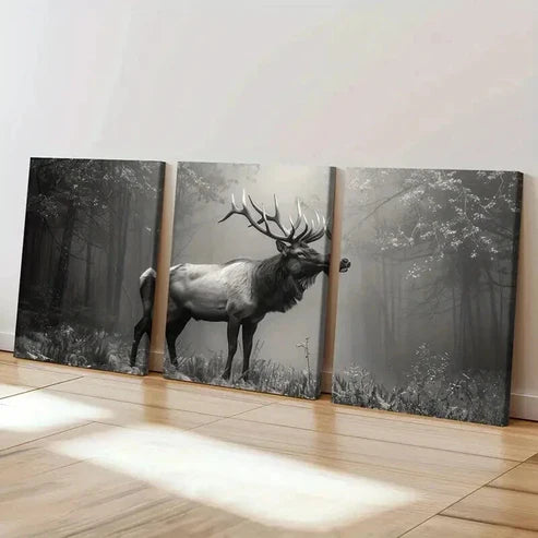 3pcs Misty Forest Scene Nature Splendor Wall Art Set Canvas Unframed - High Quality Print 100% Australian Made Wall