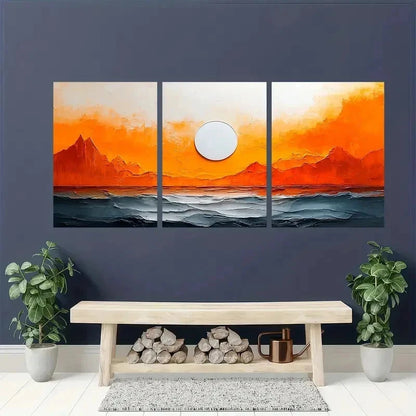 3pcs White Texture Minimalist Abstract Perfect Wall Art Set Canvas Framed 50x70cm - High Quality Print 100% Australian Made Wall Canvas Ready to Hang