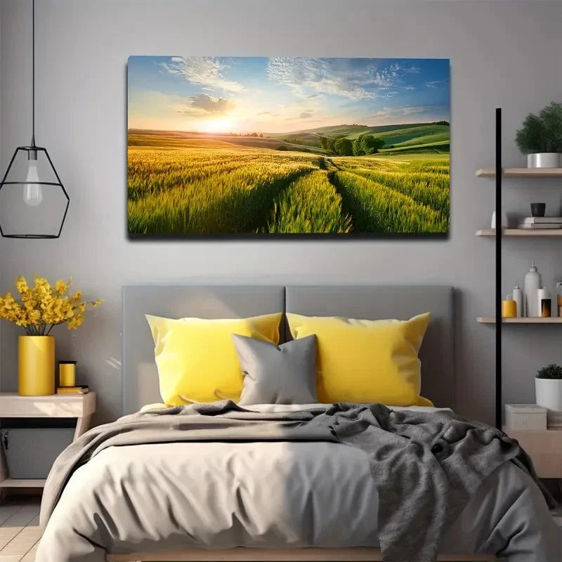 Spring Morning Sunrise Wall Art Canvas Office Home Room Framed 120x60cm