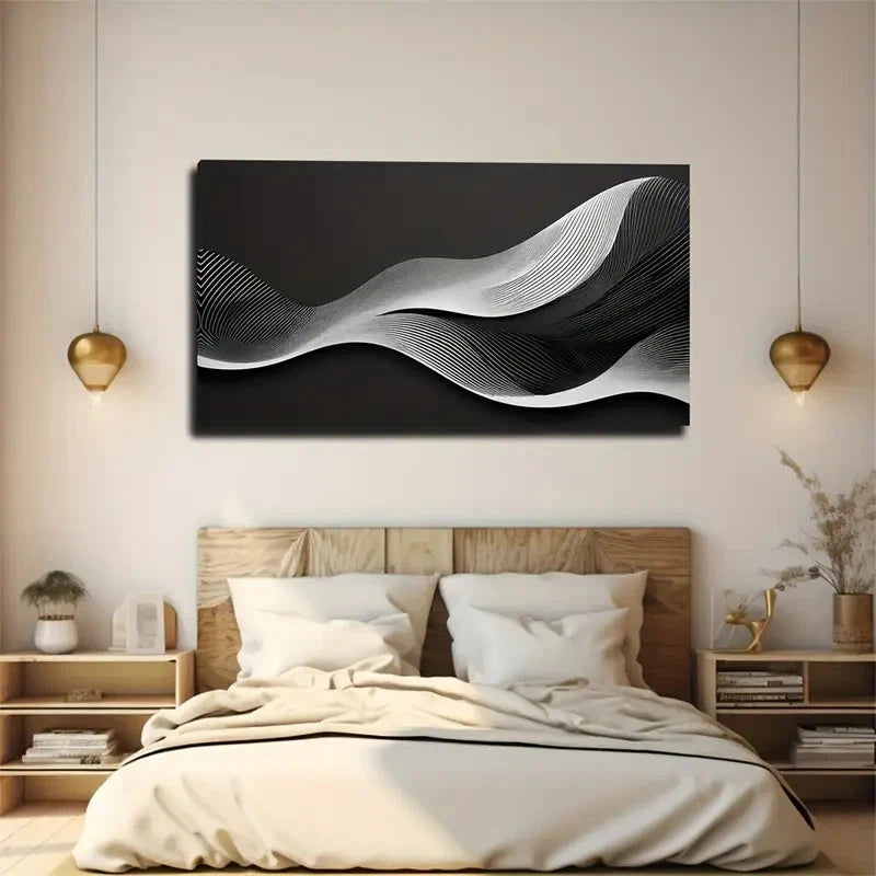 Abstract Geometric Shapes Wall Art Canvas Office Home Room Framed 120x60cm