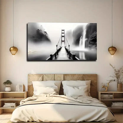 Spectacular Bridge Wall Art Canvas Office Home Room Framed 120x60cm