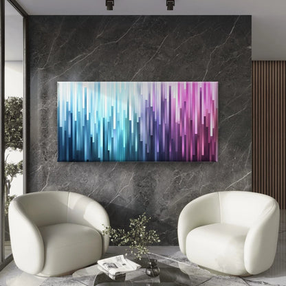 Abstract Vertical Stripes Wall Art Canvas Office Home Room Framed 120x60cm